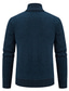 ieftine pulover cardigan pentru bărbați-Bărbați Pulover Pulover Cardigan Striat Tricotat Regulat Tricotat Guler de stand Încălziri Contemporan modern Purtare Zilnică Ieșire Îmbrăcăminte Toamna iarna Negru Gri Deschis S M L