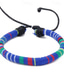 baratos Pulseiras e pulseiras-Homens Mulheres Pulseira de tear Entrançado Doce Moda Simples Poliamida Pulseira de jóias Vermelho / Azul / Arco-íris Para Diário Feriado Festival