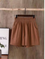 cheap Cotton Linen Shorts-Women&#039;s Linen-Inspired Shorts Shorts Slacks Active Simple Casual Short High Waist Plain Pocket Elastic Waist Breathability Soft Comfortable Micro-elastic Vacation Weekend Wine Black White Coffee