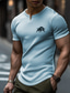 cheap Men&#039;s Graphic Tshirts-Men&#039;s Waffle T Shirt V Neck Clothing Apparel 3D Print Outdoor Daily Short Sleeve Fashion Designer Basic