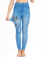 ieftine -Pentru femei Zvelt Pantaloni Jambiere Modă Șic Stradă Casual Lungime totală Talie Înaltă Fluture Buzunar Imprimeu Cut înalt Respirabilitate Comfortabil Înaltă Elasticitate Stradă Casual Zilnic