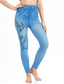 ieftine -Pentru femei Zvelt Pantaloni Jambiere Modă Șic Stradă Casual Lungime totală Talie Înaltă Fluture Buzunar Imprimeu Cut înalt Respirabilitate Comfortabil Înaltă Elasticitate Stradă Casual Zilnic