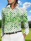 olcso női golf-Acegolfs Női POLO trikó Fekete Fehér + Fekete Fehér Hosszú ujj Napvédő Felsők Ősz Tél Női golffelszerelések ruhák ruhák, ruházat