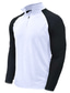 preiswerte Basic-T-Shirts-Herren T Shirt T-Shirt Langarmshirt Langarm Viertelreißverschluss Frühling &amp; Herbst Farbblock Mode Designer Basic Patchwork Urlaub Straße Ausgehen Weiß Burgunderrot Marinenblau Top T-Shirt für Herren