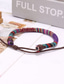 baratos Pulseiras e pulseiras-Homens Mulheres Pulseira de tear Entrançado Doce Moda Simples Poliamida Pulseira de jóias Vermelho / Azul / Arco-íris Para Diário Feriado Festival
