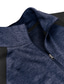 preiswerte Basic-T-Shirts-Herren T Shirt T-Shirt Langarmshirt Langarm Viertelreißverschluss Frühling &amp; Herbst Farbblock Mode Designer Basic Patchwork Urlaub Straße Ausgehen Weiß Burgunderrot Marinenblau Top T-Shirt für Herren