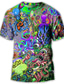 billige T-shirt med tryk til mænd-Herre T-shirt Grafisk Svamp Uhyre Rund hals Tøj 3D-udskrivning udendørs Daglig Kortærmet Trykt mønster Årgang Mode Designer