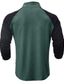 preiswerte Basic-T-Shirts-Herren T Shirt T-Shirt Langarmshirt Langarm Viertelreißverschluss Frühling &amp; Herbst Farbblock Mode Designer Basic Patchwork Urlaub Straße Ausgehen Weiß Burgunderrot Marinenblau Top T-Shirt für Herren