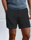 cheap Linen Shorts-Men&#039;s Shorts Linen Shorts Summer Shorts Beach Shorts Zipper Plain Comfort Breathable Short Outdoor Daily Streetwear Linen / Cotton Blend Stylish Casual Black White Inelastic