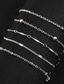 abordables tobilleras-Pulsera de tobillo Personalizado Elegante Sencillo Mujer Joyería Corporal Para Fiesta Festivos Clásico Legierung Tejido Plata 5 piezas