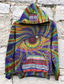 cheap Graphic Hoodies-Halloween The Swirl Of Eyes Mens Graphic Hoodie Pullover Sweatshirt Black Navy Blue Purple Hooded Abstract Prints Daily Sports 3D Streetwear Designer Basic Psychedelic Colorful Festival Cotton Trippy