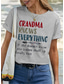 cheap Humor&amp;Quotes tee-Women&#039;s T Shirt Basic Letter Print Short Sleeve Regular Tops Round Neck Daily Weekend Black White Blue Purple Gray