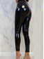 cheap Women&#039;s Skinny Pants-Women&#039;s Skinny Slim Leather Pants Fashion Streetwear Ankle-Length High Waist Plain Pocket High Cut Breathability Comfortable High Elasticity Party Street Causal Black Summer Fall Slim
