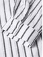 cheap Print Cotton &amp; Linen Dresses-Women&#039;s Black White Blue Summer Spring Fall Maxi Dress Cotton Linen Dresses Shirt Dress Casual Dress Modern Casual Street Style Outdoor Vacation Daily Loose Fit Striped Shirt Collar