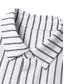 cheap Print Cotton &amp; Linen Dresses-Women&#039;s Black White Blue Summer Spring Fall Maxi Dress Cotton Linen Dresses Shirt Dress Casual Dress Modern Casual Street Style Outdoor Vacation Daily Loose Fit Striped Shirt Collar