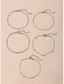 abordables tobilleras-Pulsera de tobillo Personalizado Elegante Sencillo Mujer Joyería Corporal Para Fiesta Festivos Clásico Legierung Tejido Plata 5 piezas