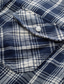 abordables veste chemise homme-Homme Chemise Chemise en flanelle Chemise à carreaux Chemise Boutonnée Surchemise À carreaux Extérieur Tenue quotidienne Blanche Vin Rouge bleu marine manche longue Revers Printemps &amp; Automne
