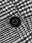 cheap Blazer&amp;Jacket-Men&#039;s  Tweed Houndstooth Blazer Casual Retro Blazer Regular Tailored Fit Checkered Single Breasted Two-buttons Black 2024