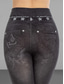 billiga -Dam Smal Byxor Damasker Mysiga leggings Mode Streetwear Ledigt Fullängd Hög midja Fjäril Ficka Mönster Högt snitt Mateial som andas Bekväm Hög Elasisitet Dagligen Gata Casual Svart Blå Sommar Höst