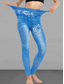 billiga -Dam Smal Byxor Damasker Mysiga leggings Mode Streetwear Ledigt Fullängd Hög midja Fjäril Ficka Mönster Högt snitt Mateial som andas Bekväm Hög Elasisitet Dagligen Gata Casual Svart Blå Sommar Höst