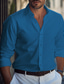 cheap Dress Shirts-Men&#039;s Shirt Dress Shirt Light Blue Black White Long Sleeve Plain Lapel Spring &amp;  Fall Business Casual Clothing Apparel