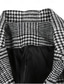 cheap Blazer&amp;Jacket-Men&#039;s  Tweed Houndstooth Blazer Casual Retro Blazer Regular Tailored Fit Checkered Single Breasted Two-buttons Black 2024