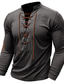 ieftine Tricouri casual pentru bărbați-Bărbați Tricou Tee Top Tricou cu maneca lunga Bloc Culoare În V Stradă Vacanță Manșon Lung Cordon Îmbrăcăminte Epocă Designer De Bază