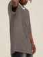 abordables camisetas basicas-Hombre Camisa 100% algodón con lavado ácido Camisa de gran tamaño Manga Corta Cuello Barco Primavera verano Plano Moda Design Casual Desteñido Diario Ropa de calle Deporte Negro Rosa Verde Camiseta