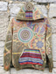 cheap Graphic Hoodies-Colorful Abstract Design Hoodie Mens Graphic Pullover Sweatshirt Khaki Hooded Geometric Prints Daily Sports 3D Streetwear Designer Basic Spring &amp; Fall Hippie Festival Green Cotton