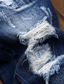 billiga jeans och jeansshorts-Herr Jeans Långbyxor Dark Wash Jeans Distressed Jeans Trasiga jeans Ficka Rev Lutning Fullängd Ledigt Dagligen Bomull Denim Vintage Streetwear Smal Djupblå Microelastisk