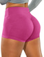 cheap Yoga Shorts-Women&#039;s Gym Shorts Yoga Shorts Side Pockets with Phone Pocket Scrunch Butt Tummy Control Butt Lift Yoga Fitness Gym Workout Shorts Fashion Black Pink Burgundy Sports Activewear Stretchy