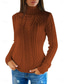 preiswerte Einfarbige Farben-Damen Pullover Stilvoll Brautkleider schlicht Weich Feste Farbe Gedrehtes Rollkragen Strick Langarm Cropped Stricken Outdoor Täglich Festtage Schwarz Weiß Herbst Winter