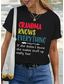 cheap Humor&amp;Quotes tee-Women&#039;s T Shirt Basic Letter Print Short Sleeve Regular Tops Round Neck Daily Weekend Black White Blue Purple Gray