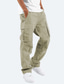 cheap Cargo Pants-Men&#039;s Cargo Pants Joggers Trousers Drawstring Elastic Waist Multiple Pockets Fashion Streetwear Classic Style Casual Daily Comfort Breathable Soft Solid Color Black Light Green Navy Blue S M L