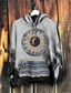 cheap Graphic Hoodies-Mens Graphic Hoodie Pullover Sweatshirt Gray Hooded Geometric Moon Stars Print Daily Sports 3D Streetwear Designer Basic Spring &amp; Fall Clothing Apparel Sun And Hippie Festival Grey Cotton