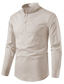 billiga fritidsskjortor för män-herrskjorta utan tryck färgblock stående krage avslappnad dagligt lapptäcke långärmade toppar affärsvardagligt mode vit armégrön khaki arbetsklänning skjortor sommarskjortor