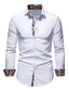 Χαμηλού Κόστους Επίσημα πουκάμισα-Ανδρικά Πουκάμισο Επίσημο Πουκάμισο Στάμπα Λαχούρι Αφηρημένο Κουμπωτός γιακάς Καθημερινά Μακρυμάνικο Άριστος Λευκό Μαύρο Κρασί