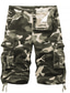 billige Cargoshorts-Herre Shorts med lommer Shorts Lomme Camouflage Komfort Åndbart Knælængde Arbejde Afslappet Daglig Mode Gade Militærgrøn Blå