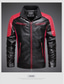 cheap Faux Leather Jackets-Men&#039;s Faux Leather Jacket Motorcycle Jacket Windcheater Jacket Outdoor Camping &amp; Hiking Waterproof Windbreaker Zipper Pocket Fall Winter Color Block Fashion Streetwear Lapel Regular Black Red Coffee