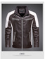 cheap Faux Leather Jackets-Men&#039;s Faux Leather Jacket Motorcycle Jacket Windcheater Jacket Outdoor Camping &amp; Hiking Waterproof Windbreaker Zipper Pocket Fall Winter Color Block Fashion Streetwear Lapel Regular Black Red Coffee