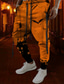 abordables pantalons de survêtement graphiques-Chauve souris Gothique Halloween Homme Impression 3D Joggings Pantalon Halloween Halloween Polyester Rouge Orange Vert S M L Taille médiale Élasticité Pantalon