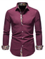 billiga Formella skjortor-Herr Skjorta Tryck Paisley Abstrakt Knapp ner krage Dagligen Långärmad Blast Vit Svart Vin