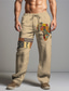 ieftine pantaloni imprimati-Bărbați Epocă Tribal Bandana Print Pantaloni Imprimare 3D Talie medie În aer liber Purtare Zilnică Haine de strada Toamna iarna Fit regulat Micro-elastic