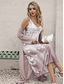 cheap Elegant Dress Sets-Women&#039;s Casual Dress Dress Set Two Piece Dress Long Dress Maxi Dress Purple Brown Green Half Sleeve Flower Print Summer Spring V Neck Fashion Vacation 2023 S M L XL XXL 3XL