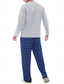 cheap Men&#039;s Pajamas-Men&#039;s Loungewear Sleepwear Pajama Set Pajama Top and Pant 2 Pieces Graphic Prints Stylish Casual Comfort Home Daily Cotton Blend Comfort Crew Neck Long Sleeve T shirt Tee Pant Drawstring Elastic Waist