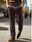 cheap Dress Pants-Men&#039;s Dress Pants Corduroy Pants Trousers Suit Pants Pocket Plain Comfort Breathable Outdoor Daily Going out Corduroy Fashion Casual Black Khaki