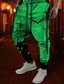 abordables pantalones deportivos gráficos-Murciélago Gótico Víspera de Todos los Santos Hombre Impresión 3D Pantalones de Deporte Pantalones Víspera de Todos los Santos Halloween Poliéster Rojo Naranja Verde S M L Media cintura Elasticidad