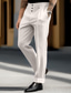 Χαμηλού Κόστους φόρεμα παντελόνι-Ανδρικά Παντελόνι επίσημο Παντελόνια Τσέπη Σκέτο Άνεση Αναπνέει ΕΞΩΤΕΡΙΚΟΥ ΧΩΡΟΥ Καθημερινά Εξόδου Μοντέρνα Καθημερινό Μαύρο Λευκό