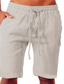 cheap Linen Shorts-Men&#039;s Linen Shorts Summer Shorts Pocket Drawstring Elastic Waist Plain Comfort Outdoor Daily Going out Fashion Streetwear Black White