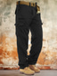 tanie spodnie codzienne-Męskie Spodnie cargo Spodnie robocze Kieszeń Równina Komfort Oddychający Na zewnątrz Codzienny Wyjściowe 100% bawełna Moda Codzienny Army Yellow Czarny